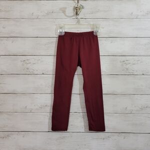 DOT DOT SMILE Baby Girl Solid Burgundy Maroon Buttery Soft Leggings Size 2T